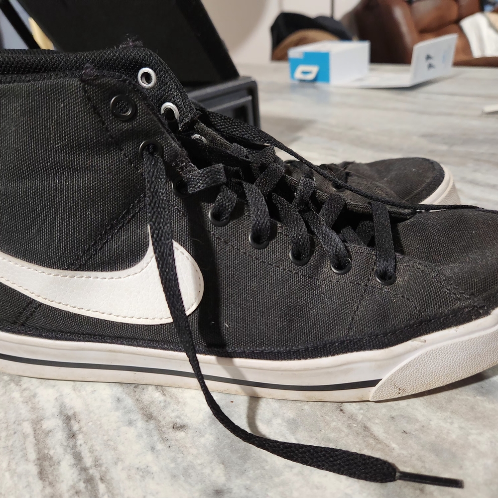 Nike Black and White High-Top Sneakers